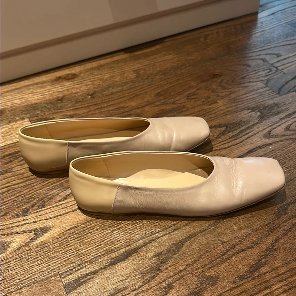 Neutral Square Toe Flats - Picture 3 of 6